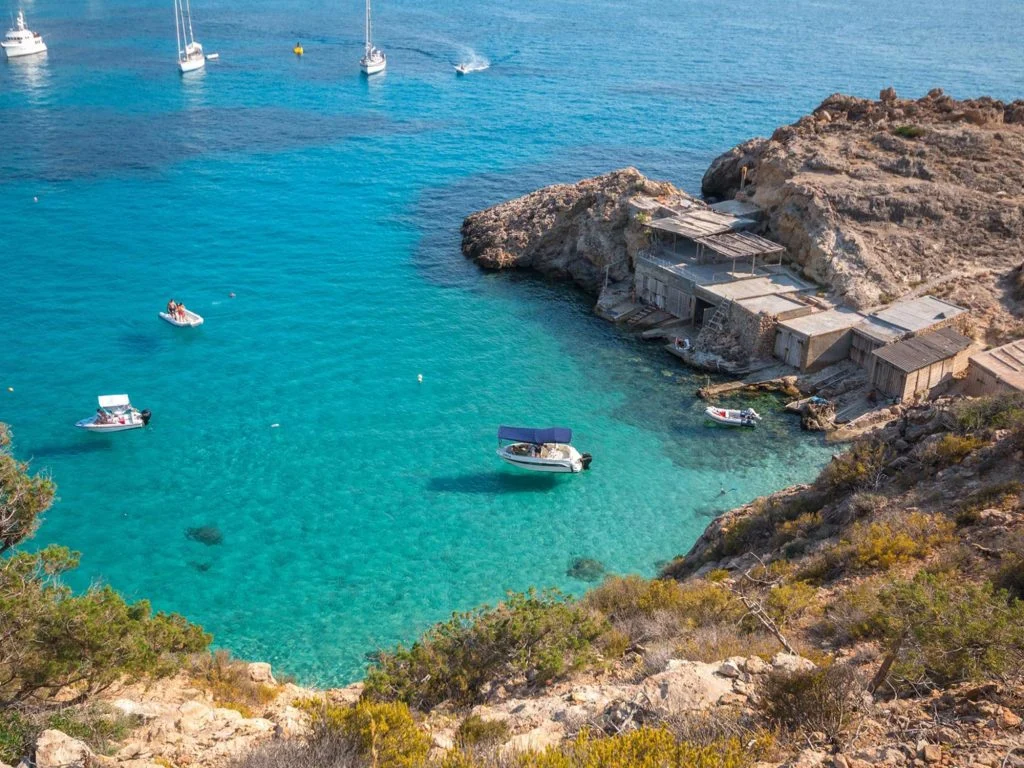 Cala Tarida on the Ibiza boat route