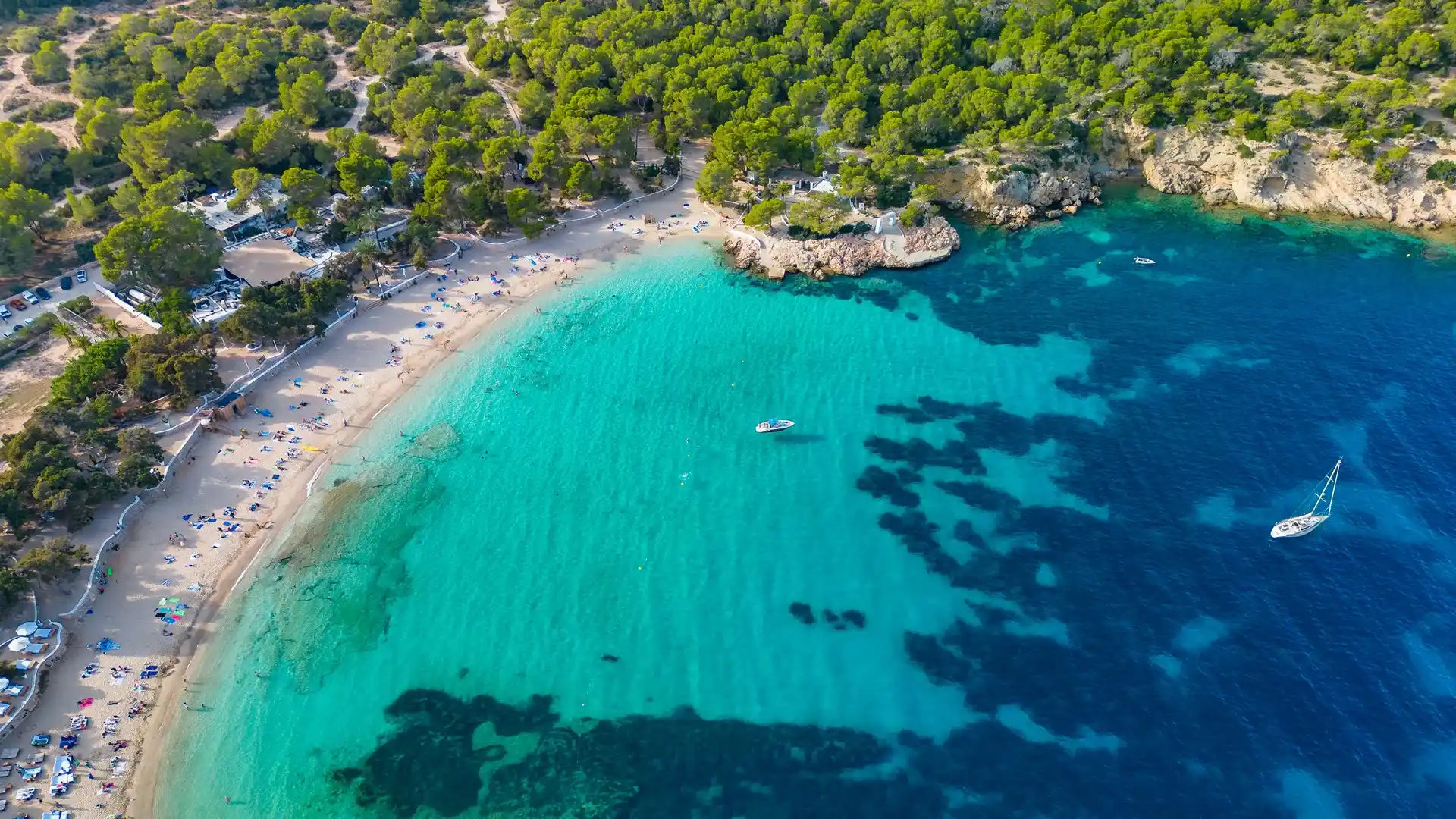 Cala Bassa on the Ibiza boat route
