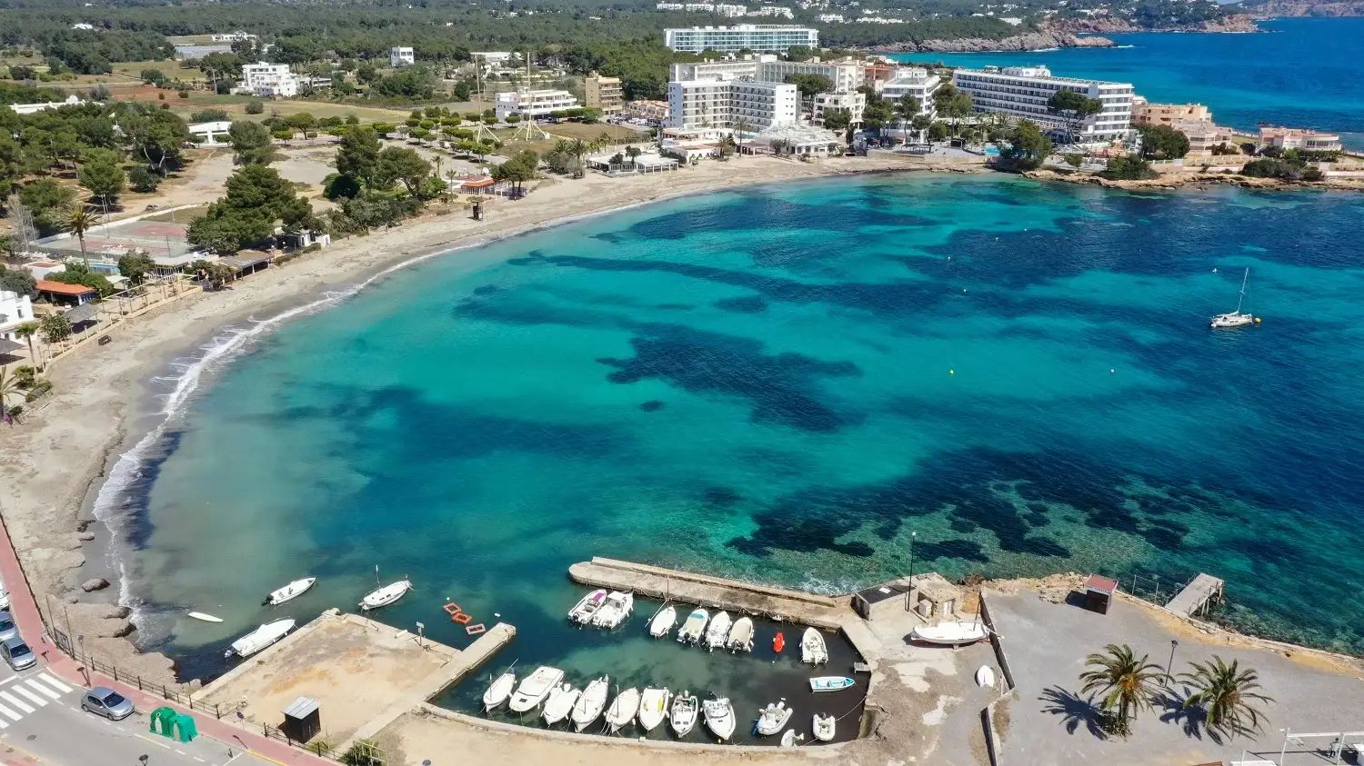 Es Canar on the Ibiza boat route