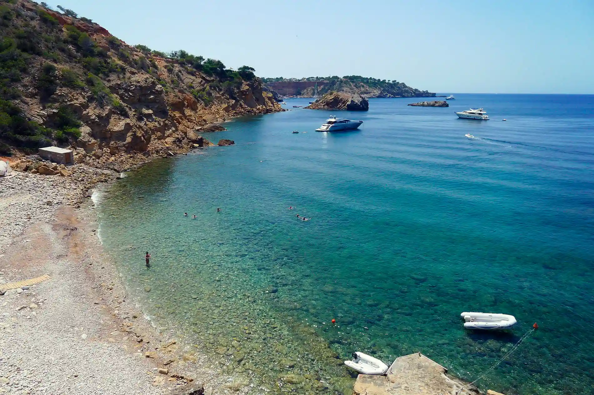 Es Torrent on a boat route from Ibiza