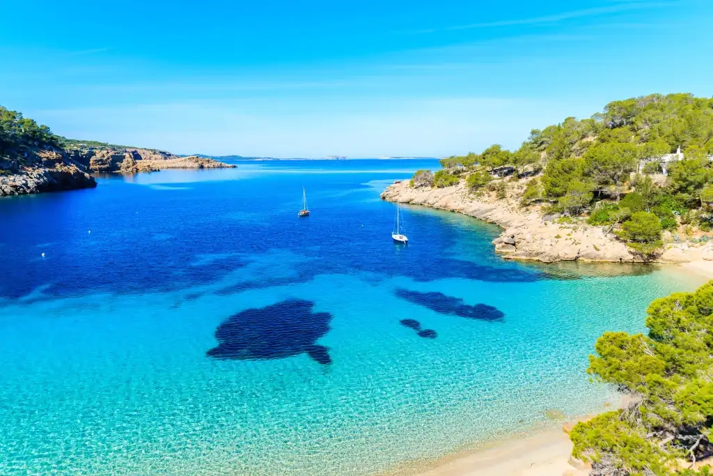 Cala Salada on the Ibiza boat route