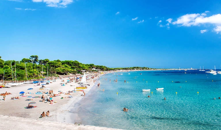 Ses Salines on a boat route from Ibiza